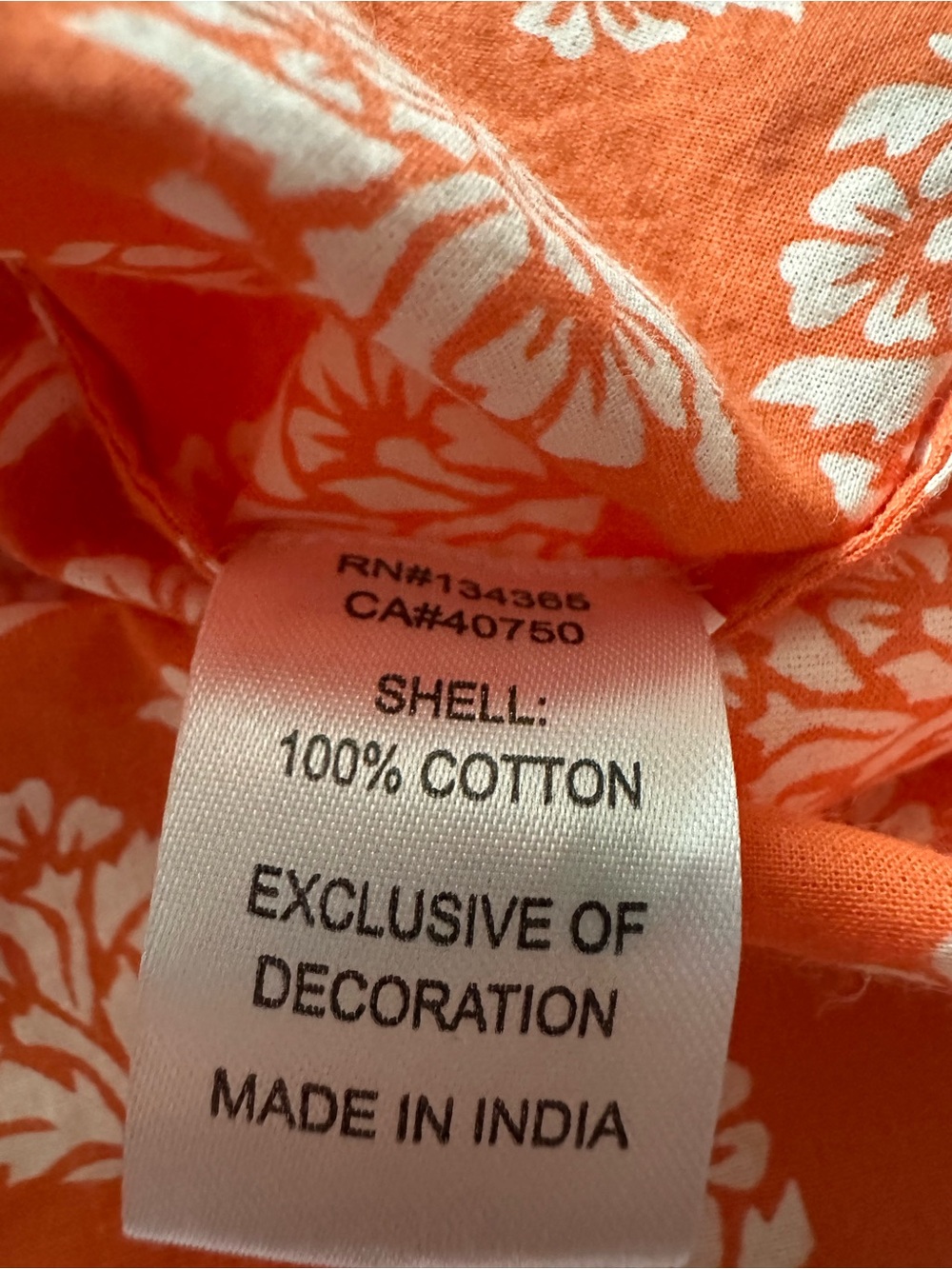 NVELOO Orange Printed Embroidered Tunic, size XL - Picture 9 of 12
